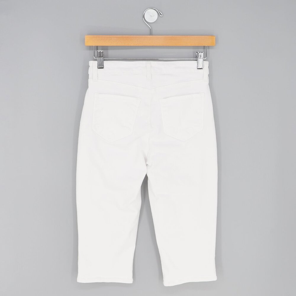 L'AGENCE White Stretch Denim Bermuda Short Size 25 - Picture 2 of 7